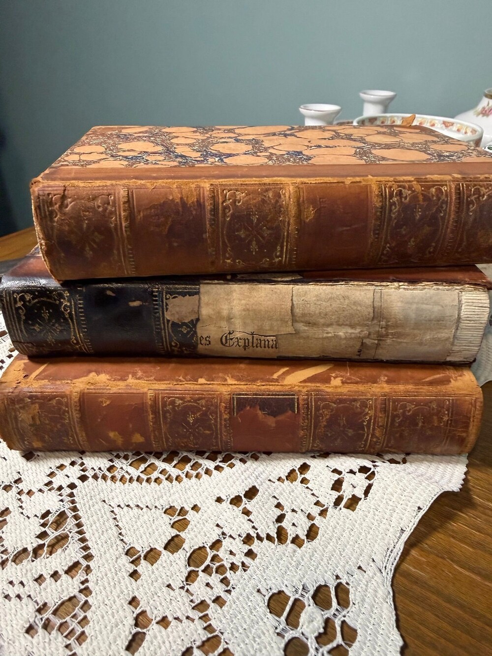 Antique books from 1854-57 poetry